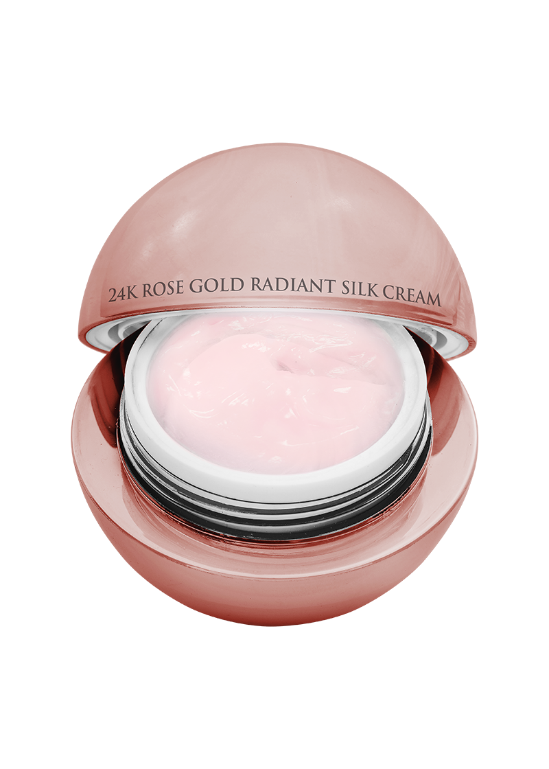 24K Rose Gold Radiant Silk Cream top view